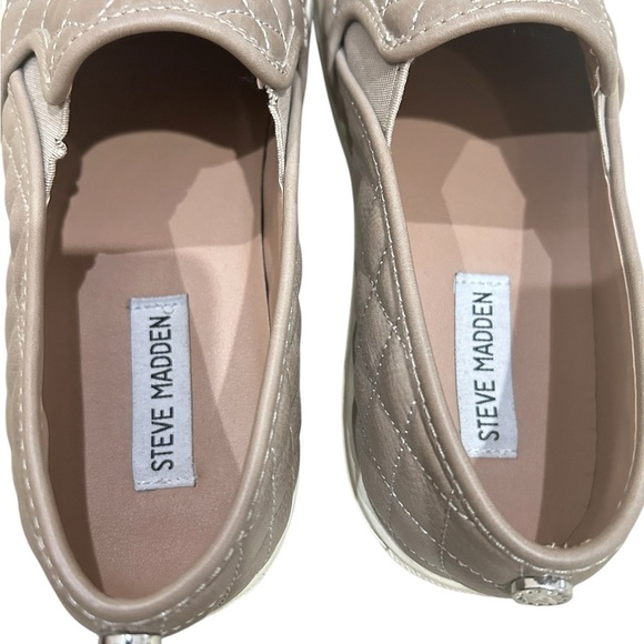 Steve Madden quilted slip on sneaker Ecentrcq taupe vegan leather size 11 - Picture 10 of 12